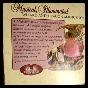 Musical Illuminated Wizard/Dragon Magic Globe